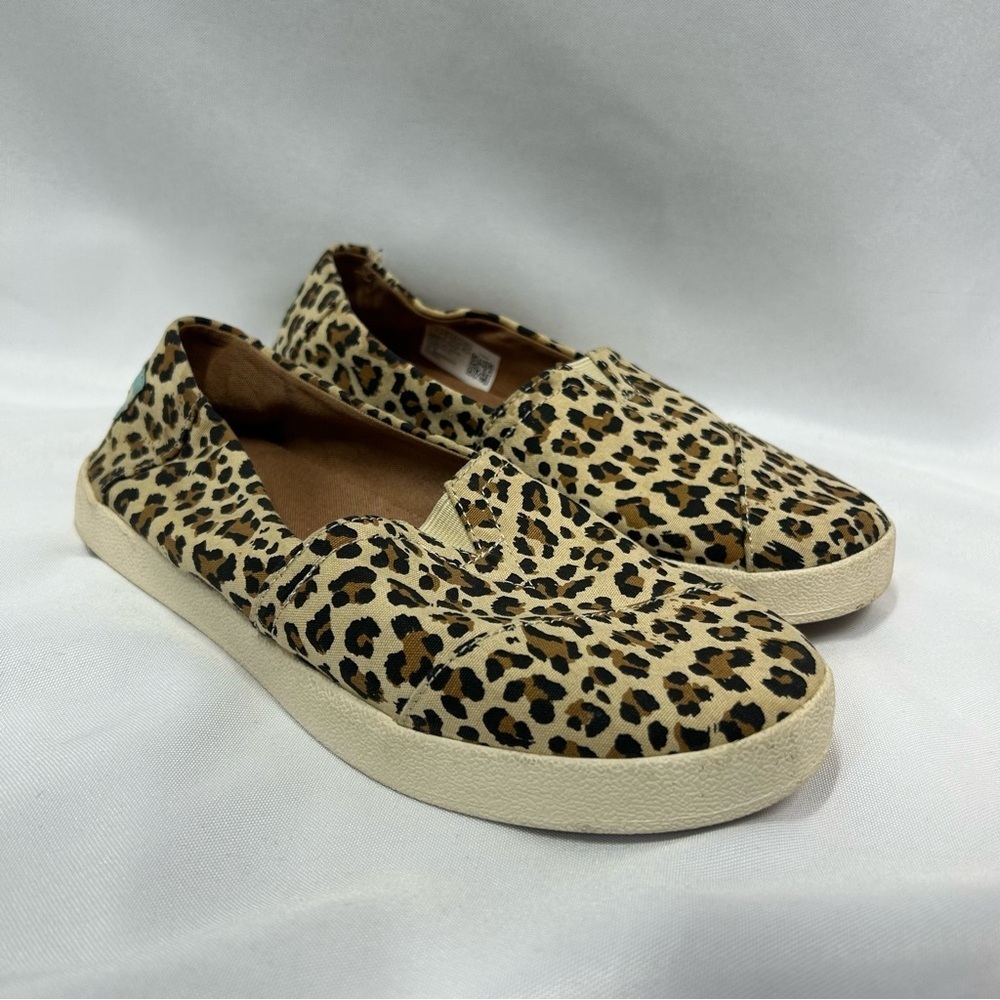 Toms | Avalon Slip On Canvas Cheetah Print Shoes Women's Size 7W